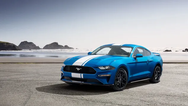 Blauwe Ford Mustang download