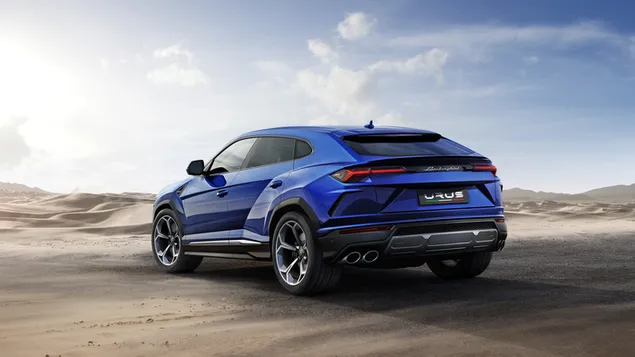 Blauwe Lamborghini Urus luzury auto download
