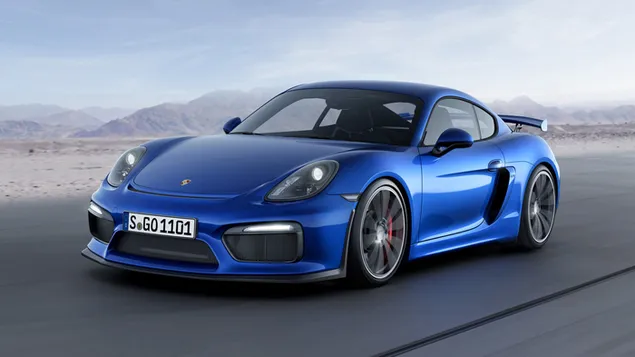 Blauwe Porsche 911 GT2