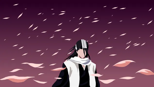 Hình nền Bleach - Byakuya Kuchiki (Minimalist) 8K