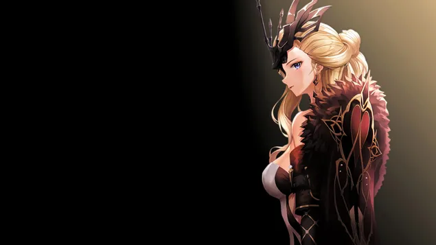 金發動漫少女凝光| 甘信衝擊 4K 壁紙