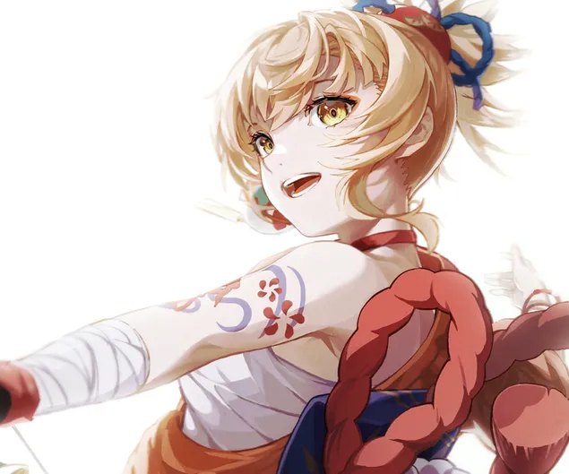 Русо аниме момиче Йоимия | Ganshin Impact HD тапет