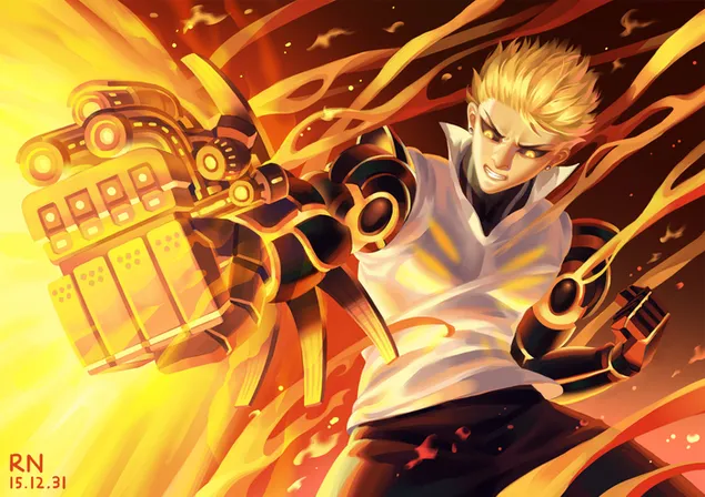 Sarışın Cyborg Genos HD duvar kağıdı