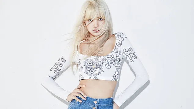 Plavokosa Lalisa Manobal, prelijepa članica Blackpink benda HD pozadina