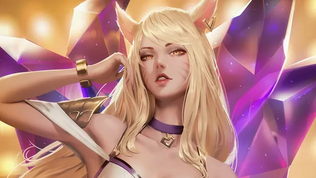 Tapeta Blonde Popstar 'Ahri' - League of Legends (LOL) 4K
