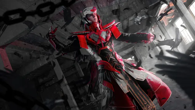 Páipéar balla Blood Raven X Suit (Cosplay) - Battlegrounds PlayerUnknown (PUBG)4K