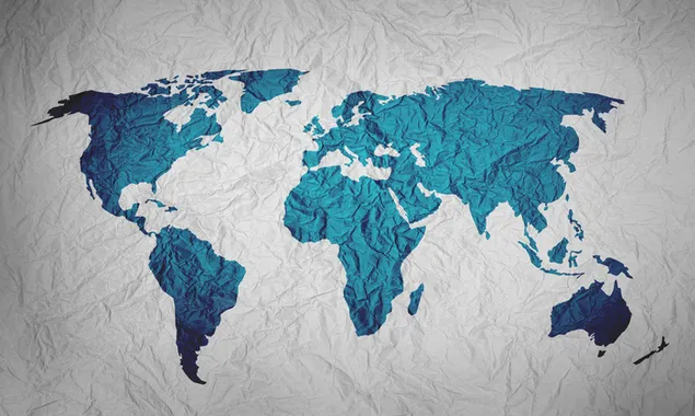 fons de continents de color blau sobre fons blanc baixada