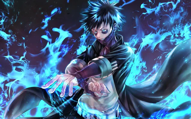 Karakter laki-laki berambut biru dari serial anime My Hero Academia unduhan
