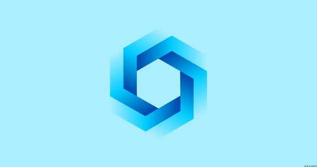 Blue Hexagon minimalist download