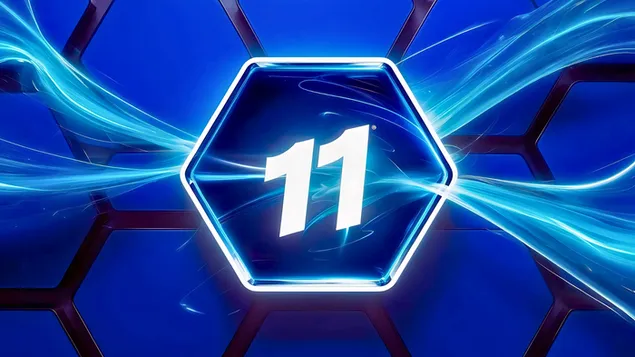 Sfondi blu i huall mjalti për Windows 11 4K sfond