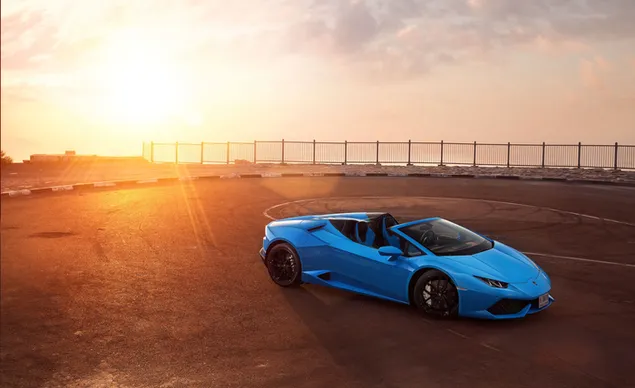 Blauwe Lamborghini open auto download