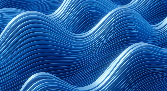 Zils slāņots viļņu raksts 8K fona tapete