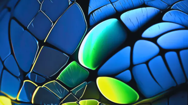 Tapeta Modrá mozaika pozadí dekstop 4K