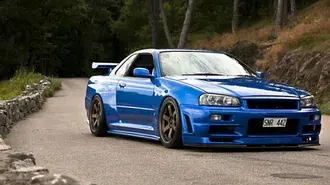 siniy nissan skyline gtr r34 na lesnoy doroge skachat'