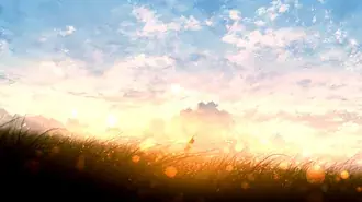 Blauer Himmel und braunes Feld 4K Hintergrundbild