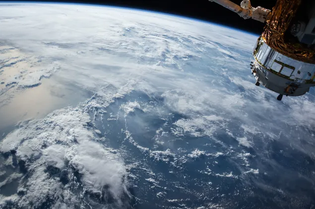 vista azul de la tierra desde el espacio 4K fondo de pantalla