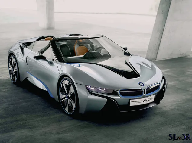 BMW cabriolet in glanzend grijs download
