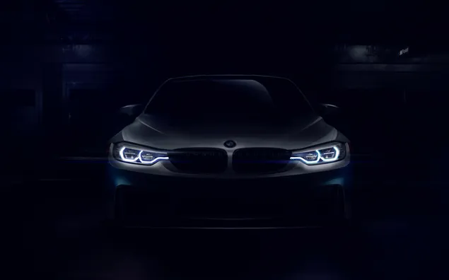 BMW M4 GT4 bật đèn pha trong vùng tối tải xuống