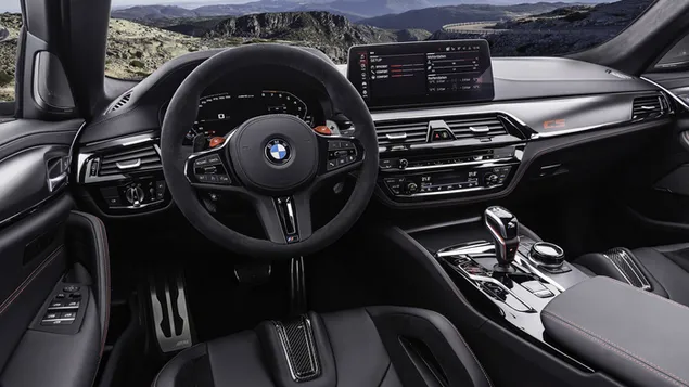 BMW M5 CS 2022 interior design 4K wallpaper download