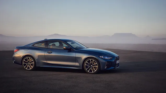 'BMW Series 4 Hybrid' elektrische auto (2021) 4K achtergrond