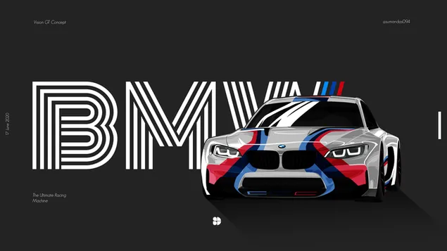 BMW super auto minimalistische achtergrond
