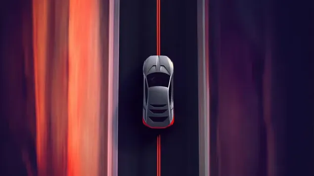 bmw vision m top view on street centre ioslodail