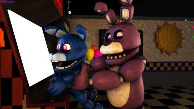 Bonnie e pesë netëve në Freddy's 4K sfond