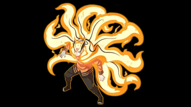 Páipéar balla Boruto: Naruto Chéad Ghlúin Eile - Naruto Uzumaki Baryon Mód4K