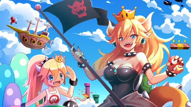 Bowsette Fan-Made 4K 壁纸