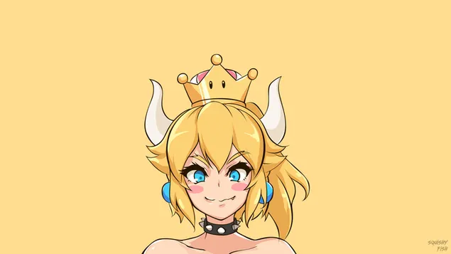 Bowsette Mario Bros 4K wallpaper