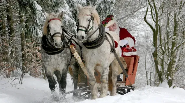 Božiček s svojo konjsko vprego prenos