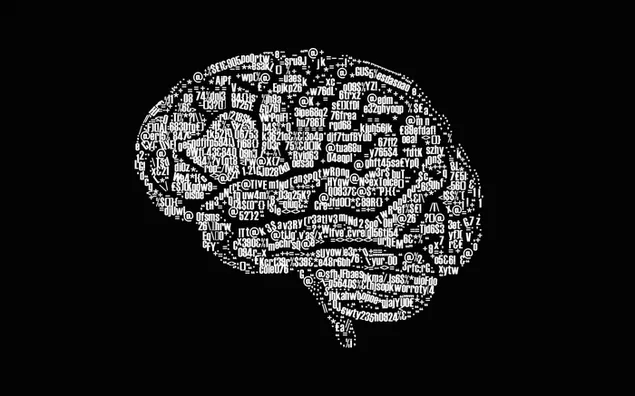 Brain illustration typography download