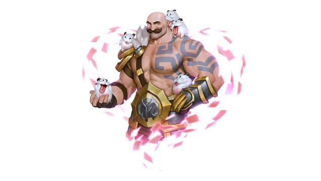 Braum met Poro (Legends of Runeterra) - League of Legends (LOL) 4K muurpapier