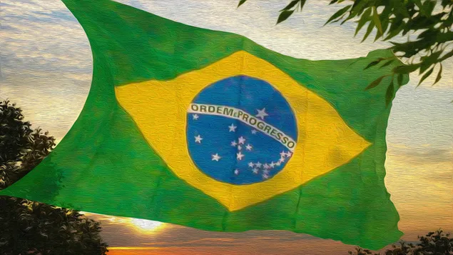 Tela de la bandera del Brasil baixada