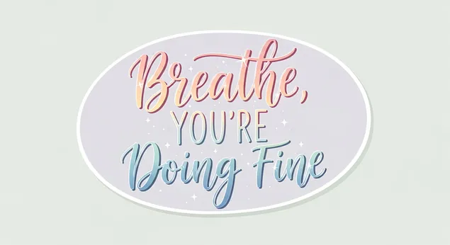 หายใจเข้า คุณทำได้ดี - คำคมเชิงบวก 2K วอลเปเปอร์