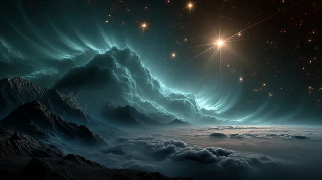 tirdhreach realtneal cosmach iontach le realta agus sleibhte ioslodail