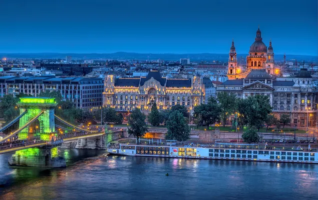 Jembatan dan bangunan kota Budapest HD wallpaper