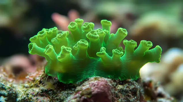 كوديوم زمردي لامع هش يعرض أناقته الإسفنجية 4K خلفية