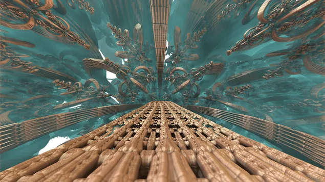 Tubs de bronze - art fractal 3d HD fons de pantalla
