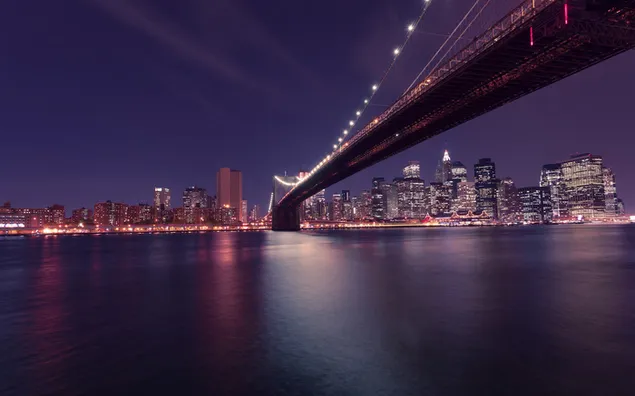ブルックリン橋、マンハッタン、ニューヨーク 2K 壁紙