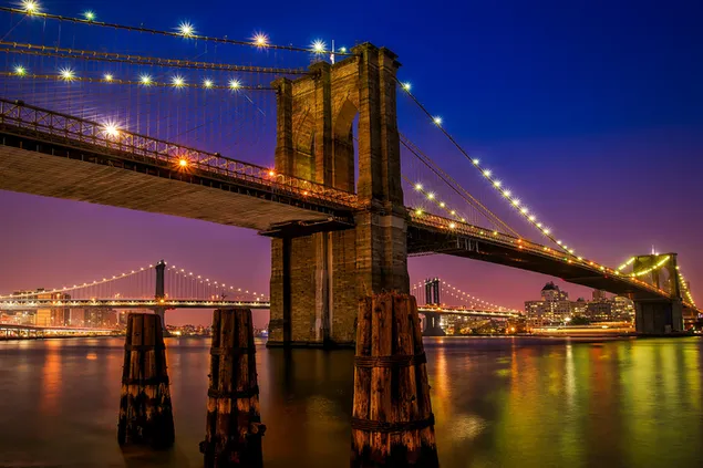 Brooklyn Bridge nat 2K tapet