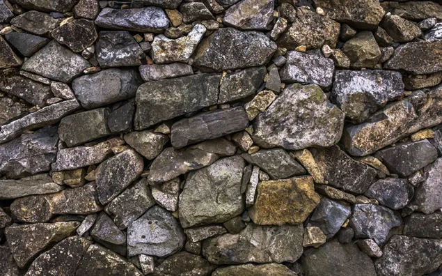 Lot de pedra marró i verda, paret de pedra, textura, patró, fons HD fons de pantalla