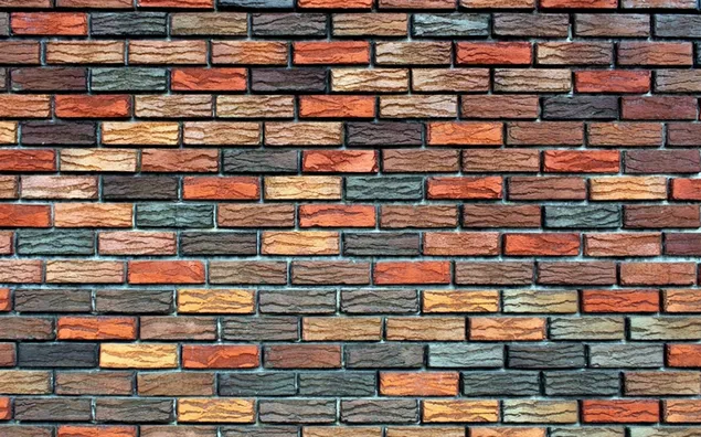 Brown, black, and gray brick wall, bricks, texture, background download