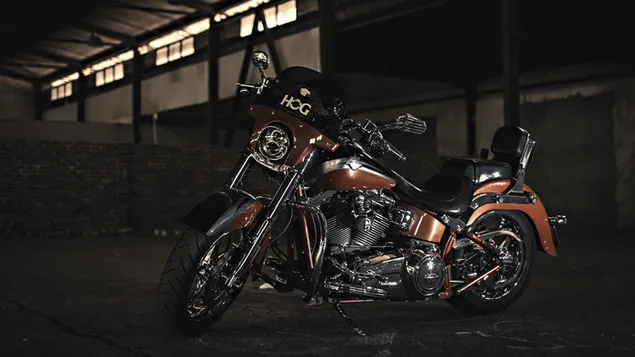 Brown Harley-Davidson 4K tapet