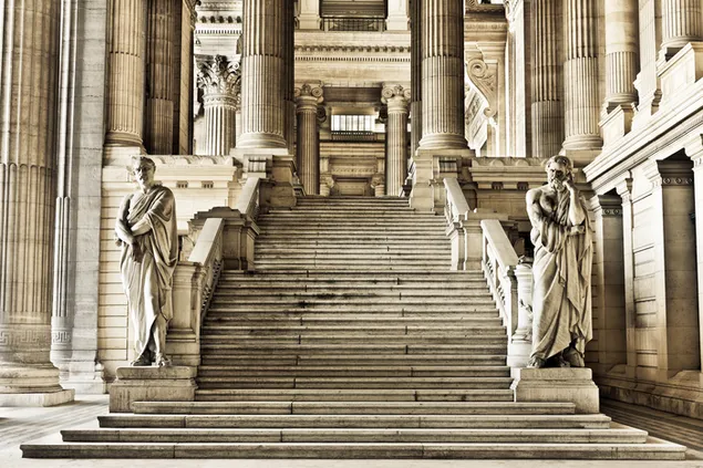 brussels palace of justice stairs 4K wallpaper
