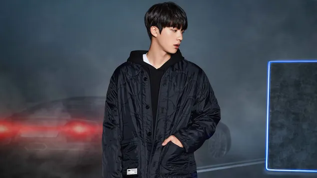 Jin BTS (Bangtan Boys) di Pemotretan 'Fila' (2020) 4K wallpaper
