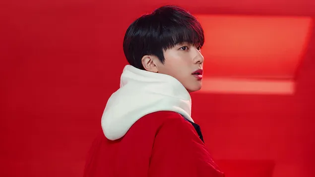 BTS (Bangtan Boys) Jin در فیلم Fila Shoot [2020] کاغذدیواری  4K