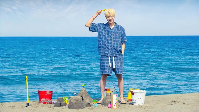 BTS J-Hope en la sesión de fotos de Summer Beach para el MV 'Butter' (2021)