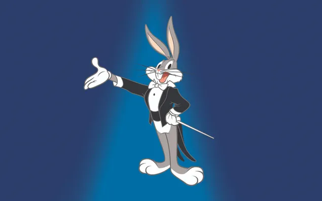Bugs bunny dirigent van het symfonieorkest