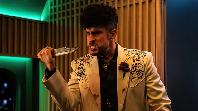 Kereta Api Peluru - Bad Bunny (Serigala) 4K kertas dinding